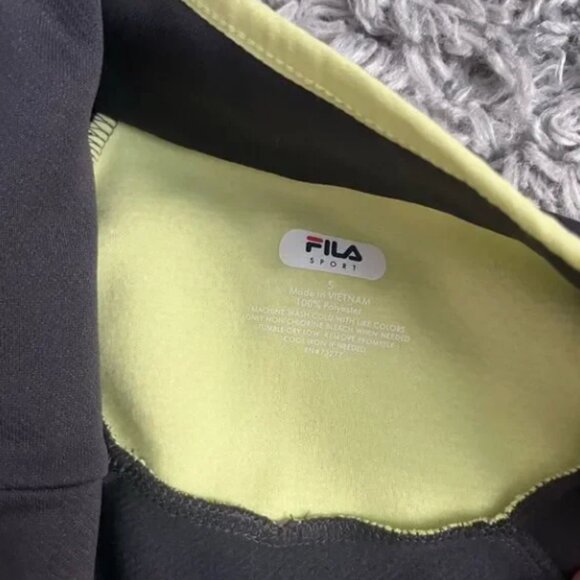 Fila black and yellow sport jacket size small - Picture 3 of 5